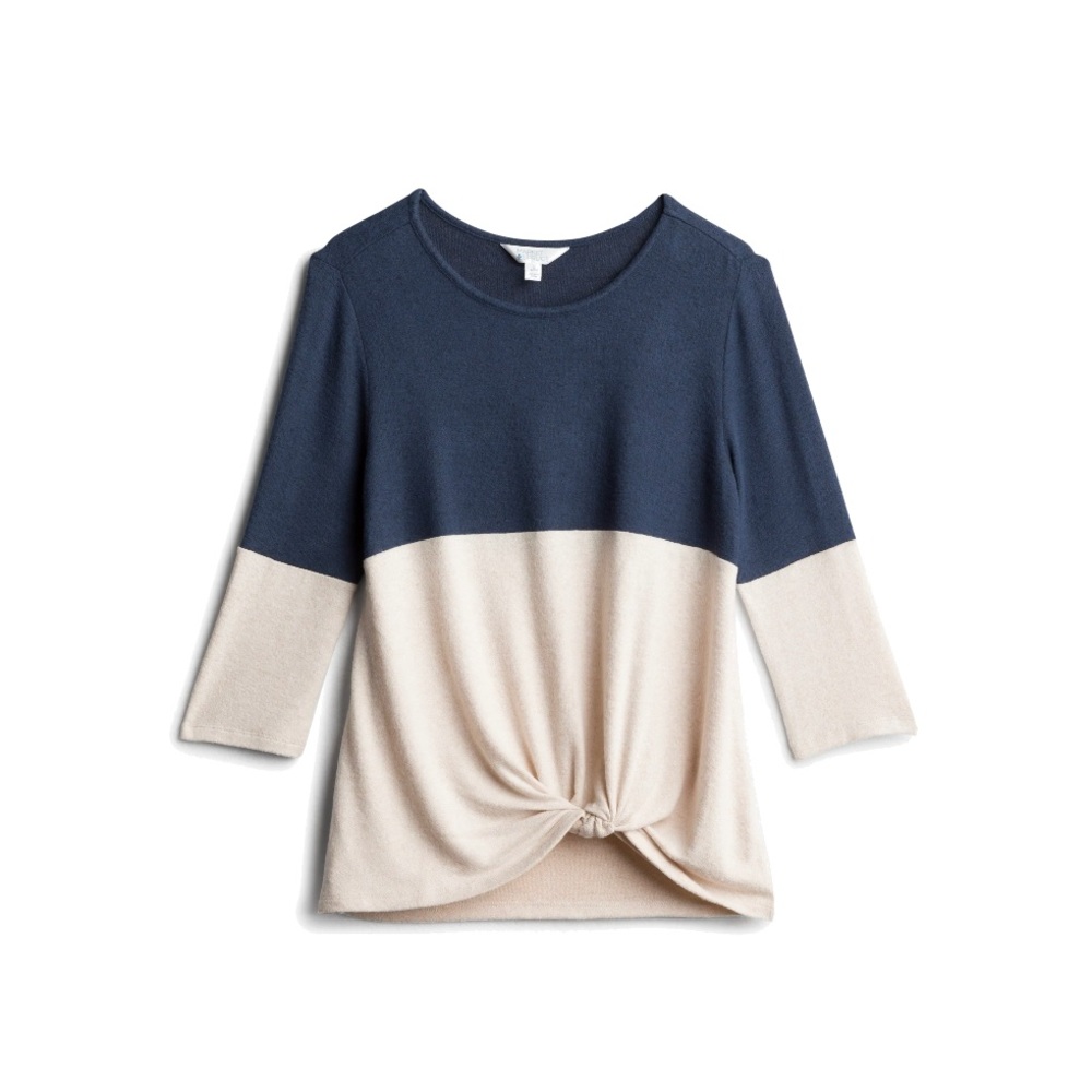 Women’s front twist half sleeve knit top